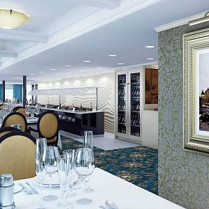 Ресторан на теплоходе «Генерал Лавриненков»